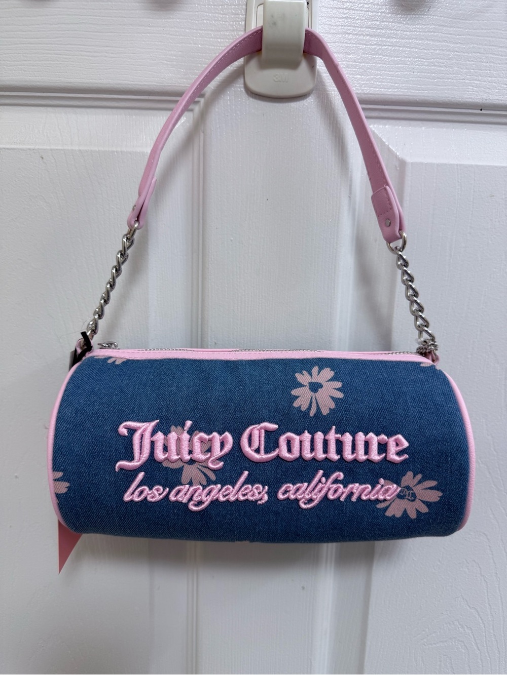 NWT Juicy Couture Daisy For Juicy Barrel in Denim/Light Pink